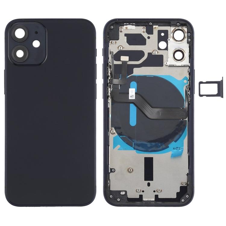 Back Housing With Small Parts & Charging Coil For iPhone 12 - Black - Best Cell Phone Parts Distributor in Canada, Parts Source Back Housing With Small Parts & Charging Coil For iPhone 12 - Black - Best Cell Phone Parts Distributor in Canada, Parts Source